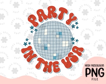 Party in The Usa Png, Retro 4th of July Png, Kids 4th Of July Png, July 4th Png, Independence Day Shirt Png, July 4th Designs, Patriotic Png