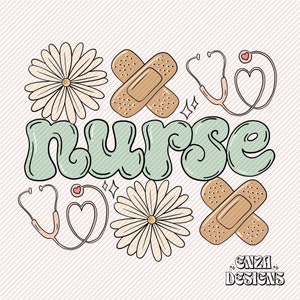 Krankenschwester Png Sublimationsdesign Digitaler Download, Krankenschwester Wertschätzung Design Png für Hemden, Frühling niedlich Krankenschwester Design Png, trendige RN Krankenschwester Png