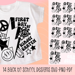 Back to School Svg, First Day of School, First Day of Kindergarten Svg, Kindergarten Shirt Cut Files For Cricut, School Shirt Svg