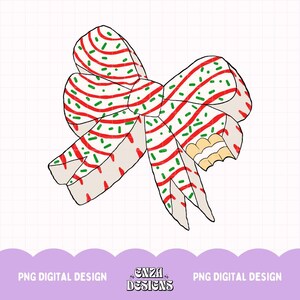 Christmas Cake Png, Coquette Bow Cake Png, Merry Christmas Png, Christmas Tree Cake Png, Retro Christmas Sublimation, Girly Christmas Png