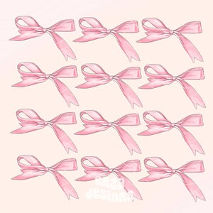 Coquette Ribbon Png, Coquette Shirt Design Digital, Hand Drawn Pink Bows Png, Soft Girl Png, Coquette Bow Png, Pink Bow Sublimation Png