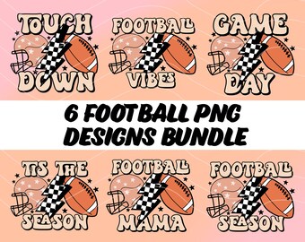 Football Png Bundle for Sublimation, Football Sublimation Designs, Game Day Football Png, Football Png, Football Mama Shirt Png Designs