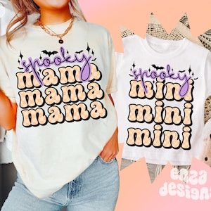 Mama and Mini Halloween Png, Mama Halloween Png, Halloween Mama and Me, Mama Mini Png, Halloween Mini, Spooky Mama Png, Spooky Mini Png