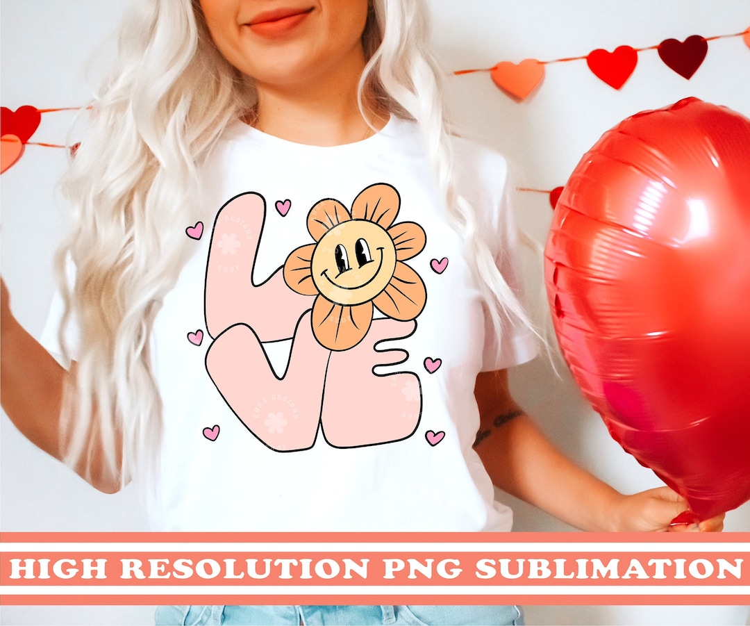 Daisy Valentines Png, Love Png, St Valentines Png for Teens, Cute Valentines Sublimation