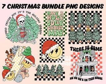 Christmas PNG Designs Bundle, Sublimation Clipart (Digital Download)