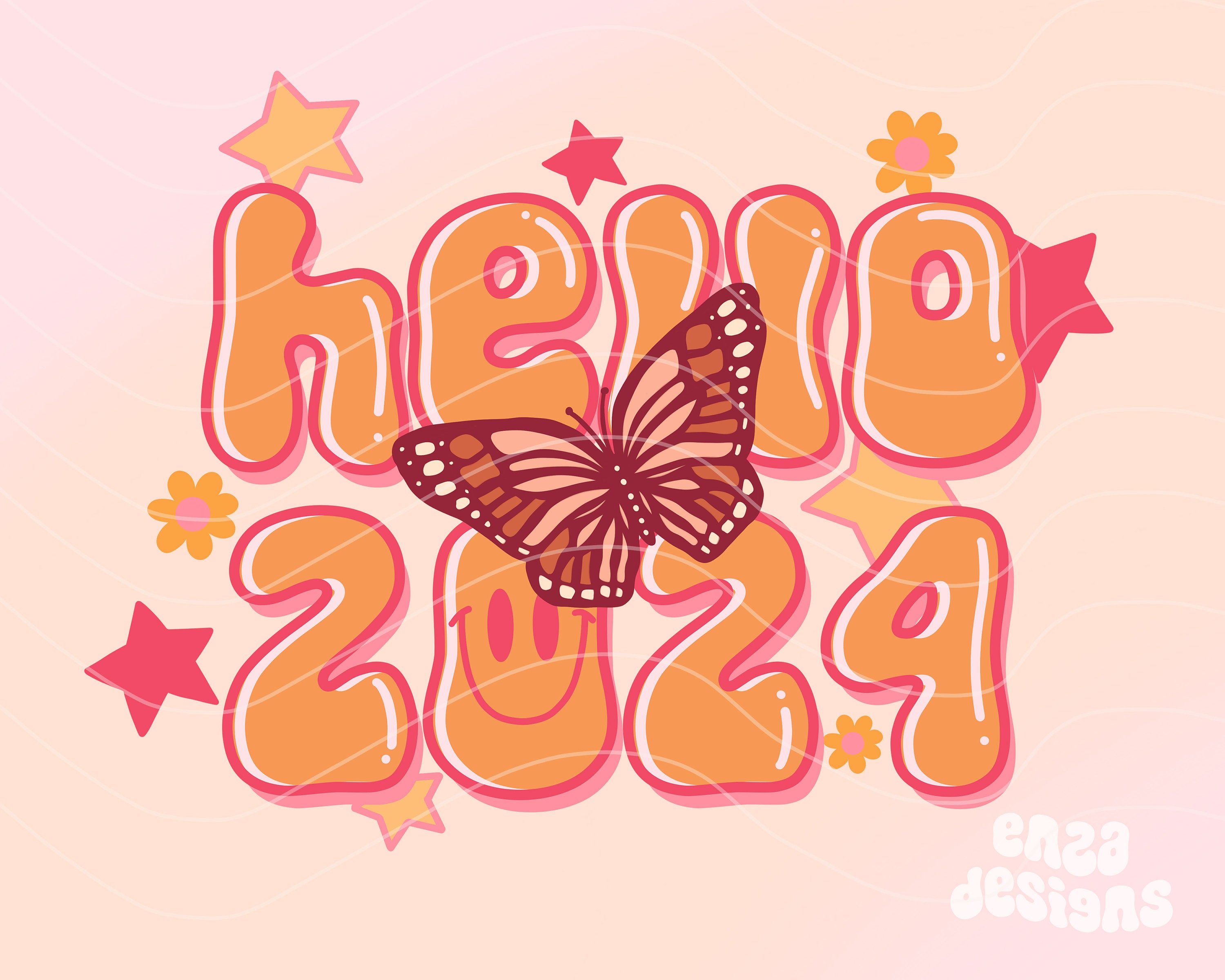Hello 2024 Png New Year 2024 Png Nye Png Happy New Year Etsy
