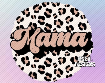 Leopard Mama Png Sublimation Design Digital Download, Western Mama Shirt Png, Leopard Print Mama, Retro Mama Png, Mothers Day Png Dtf Design