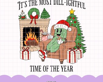 Lustiges Gurken-Weihnachts-PNG, Dillightful Time Design (Digitaler Download)