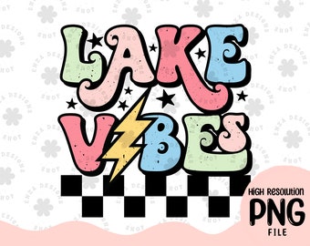 Lake Vibes Png, Lake Life Png, Lake Png Digital Download, Retro Lake Png, At The Lake Png, Lake Sublimation Designs