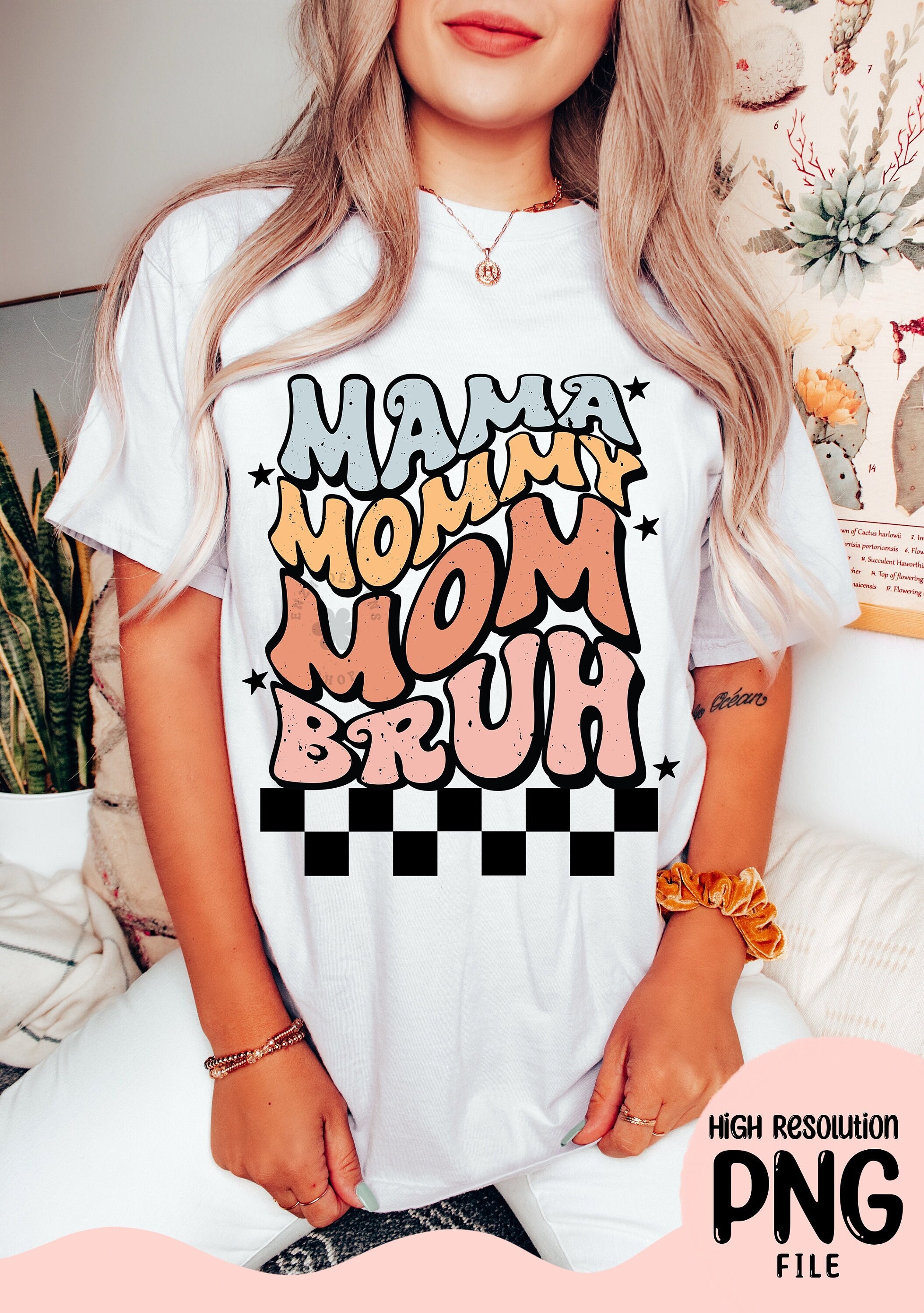 Mama Mommy Mom Bruh Png, Mom Shirt Png, Retro Mama Png, Mother’s Day