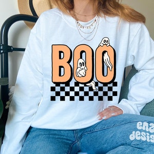 Retro Halloween Boo-spöken png, läskig säsong (digital nedladdning) bild 2