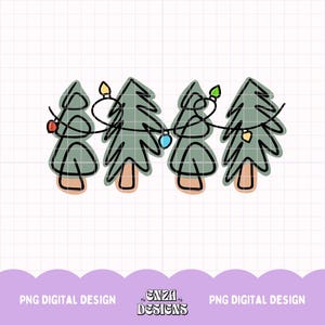 Retro Christmas Trees Png, Trendy Popular Png Christmas Shirt Design, Christmas Sublimation Design, Preppy Christmas Png Digital Download