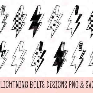Lightning Bolt Svg, Lightning Cricut Cut Files, Lighting Bolt Svg Bundle, Lightning Bolt Png Svg, Svg Files For Cricut, Thunderbolt Clipart