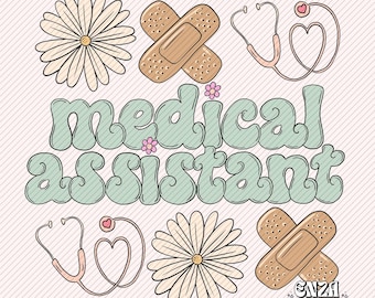 Medical Assistant Design, Nurse Png, Stethoscope Art (Digital Download)