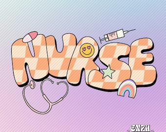 Trendy Nurse Png, Sublimation Design (Digital Download)