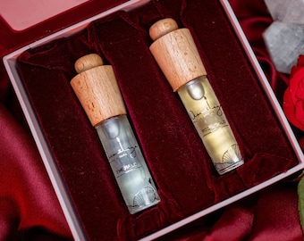 Pack de 2 Combo de Perfume Attar de Lujo para Mujer: Inception+ Emerald Perfume Natural, Perfume Orgánico, Sin Alcohol