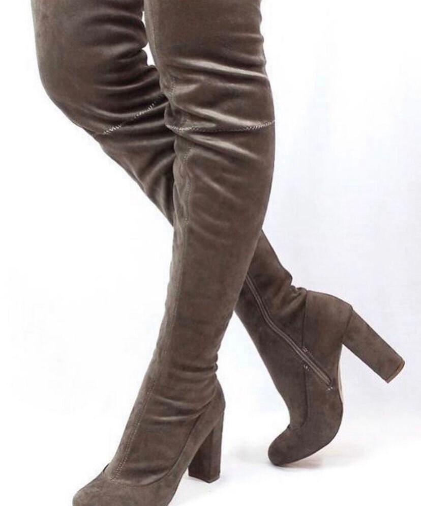 cheap brown over the knee boots