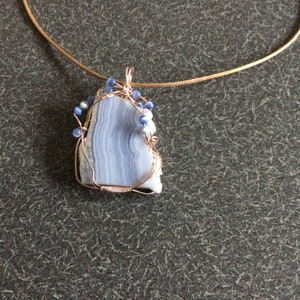 Blue Lace Agate Pendent