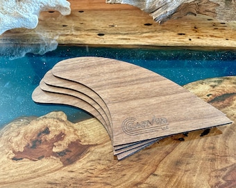 Bases para pranchas de surfe, Bases para pranchas de surfe de madeira de nogueira, Decoração de praia de madeira, Base para pranchas de surfe costeira para surfistas