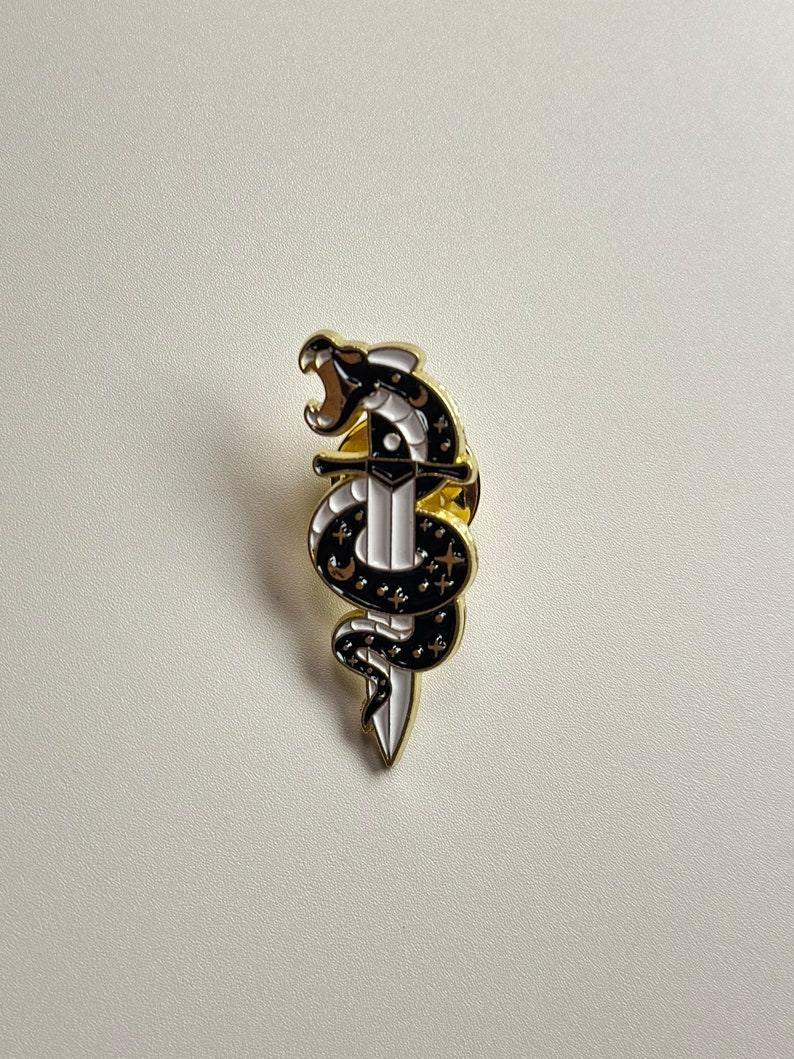 Snake Key Pin Snake Enamel Pin | Python Enamel Pin | Celestial Snake Enamel Pin | - Etsy