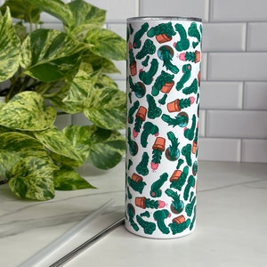 Funny Cactus Tumbler 20oz | Plant Mom Tumbler | Plant Lover Gift | Plant Tumbler |Plant Dad Tumbler | Plant Parent Gift | Cactus Adult Gift
