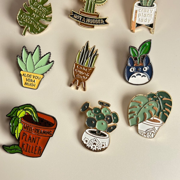 Plant Enamel Pin Etsy