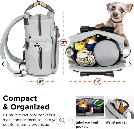 Dog Organizer Travel Backpack Etsy