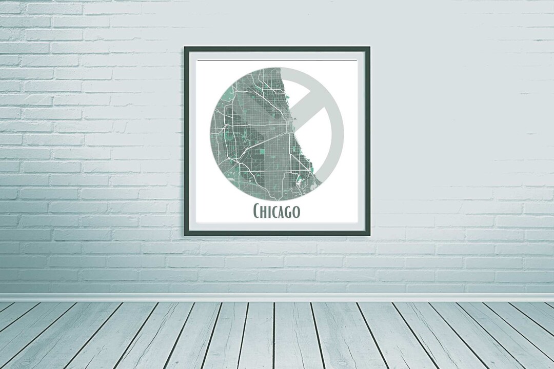 Chicago Y Minimalist Simple - Chicago City Map Poster Print - Unframed ...