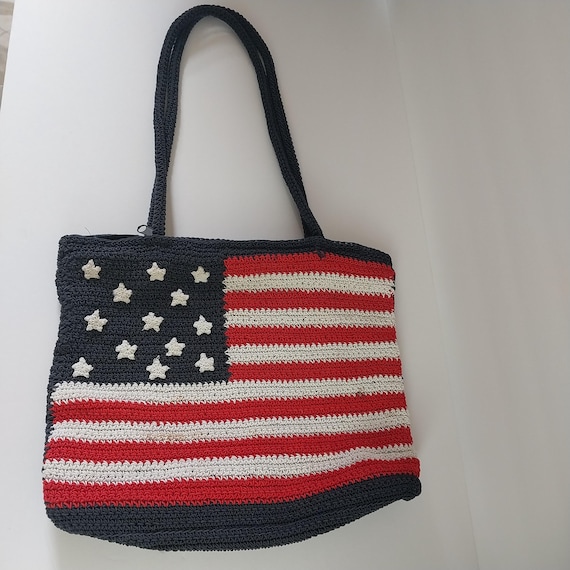 Patriotic Crochet Handbag