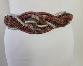 Vintage Fabric Braided Cummerbund Belt