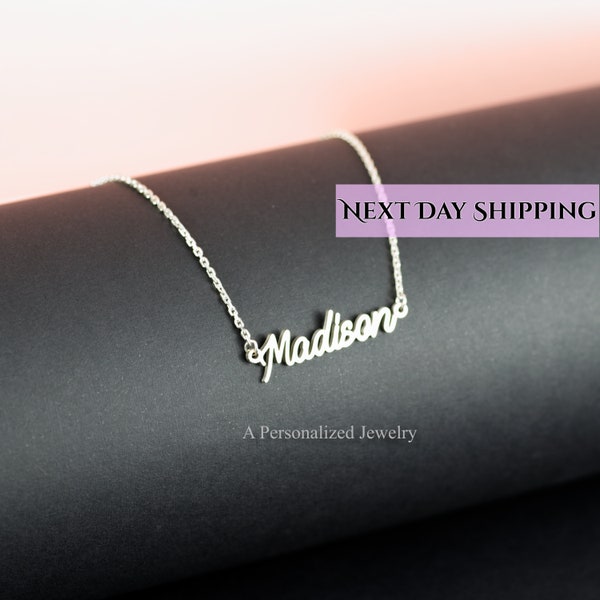 Personalized Name Necklace, Handwriting Name Necklace, Custom Name Necklace, Minimalist Name Necklace, Sterling Silver Name Necklace Jewelry