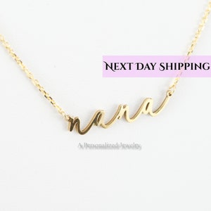 Dainty Nana Necklace in Sterling Silver Gold Nana Necklace Gift