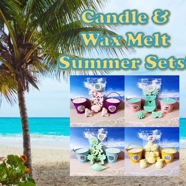 HOMEMADE Summer Candle + Wax Melts Set!