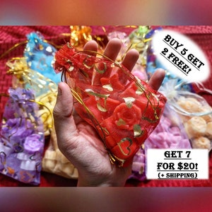 HOMEMADE Wax Melts I Buy 5 get 2 FREE! I Choose Your Scent I Gift Ideas I Pouch of 12