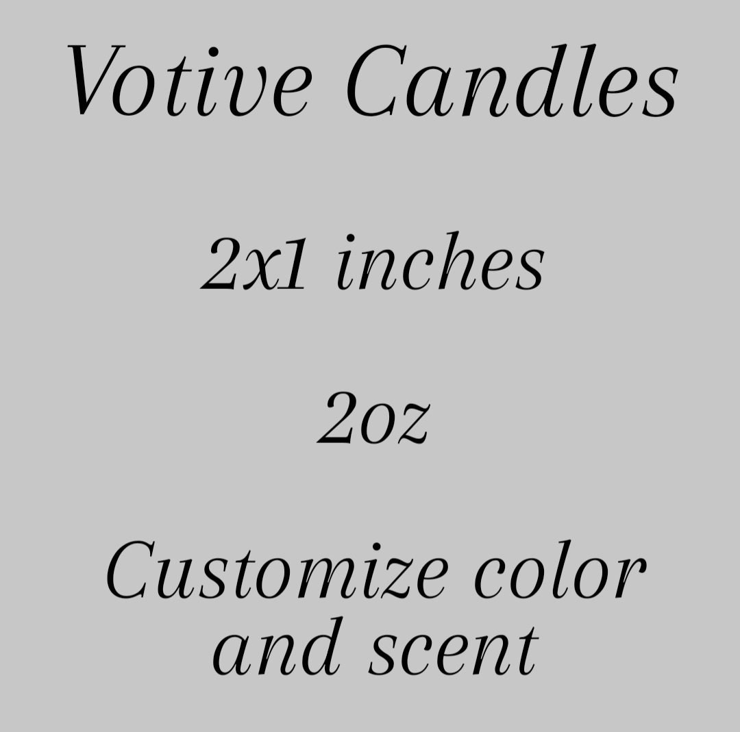 HANDMADE Wedding Candles Unity Candle / Votive Candle / Bridesmaid or Maid of Honor Candle