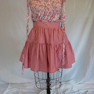 Tiered Mini Wrap Skirt Handmade