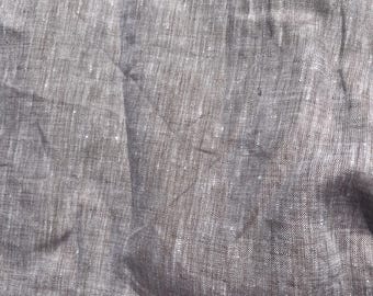 Lightweight Linen Chambray Heathered Brown