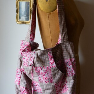 Handmade Patchwork Tote – Lined Everyday Bag for Market, Books & Daily Essentials zdjęcie 3