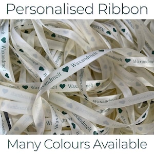 Personalised Ribbon 15mm 25mm 48mm Custom Present Wrapping Gift Wrap Christmas Birthdays Business Logo Packaging Materials Satin Florist