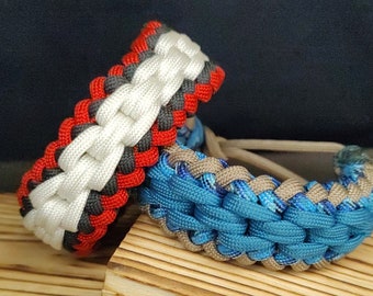 Paracord Bracelet Premium Adjustable Bracelets For Men Gift For Him Custom EDC Tactical Rope Veteran Made Chainlink