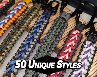 Paracord Keychain - Carry Handle - Tactical Duty Keychains - Corrections Officer Gift Veteran Janitor - Key Chain Carabiner - Endless Falls