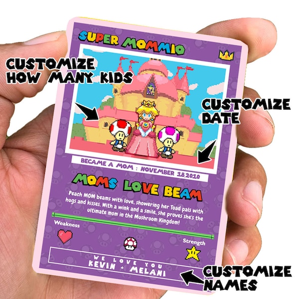 Pokemon Mother's Day Card, Custom Pokemon Card, Mom Gift, Wife Gift, Custom Pokemon Present