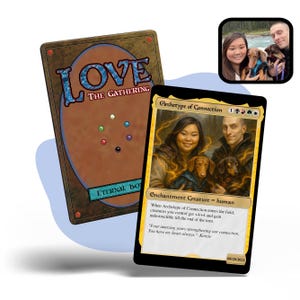 Custom MTG Style Magic Card- Magic The Gathering personalized keepsake card, gift for him, anniversary gift, birthday gift, wedding gift