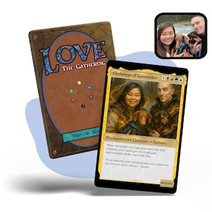 Custom MTG Style Magic Card- Magic The Gathering personalized keepsake card, gift for him, anniversary gift, birthday gift, wedding gift