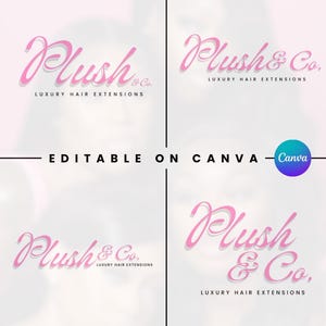 4 Logo Design Set, Logo Template, Lash Logo, Hair Logo, DIY Beauty Logo, MUA Makeup Logo, Nails Logo, Braid Logo, Premade Logo Design Custom
