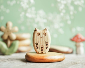 Owl Wooden Toy - Wooden Owl figurine