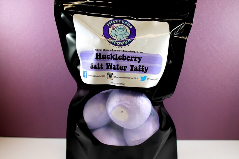 Huckleberry Freeze Dried Salt Water Taffy Etsy