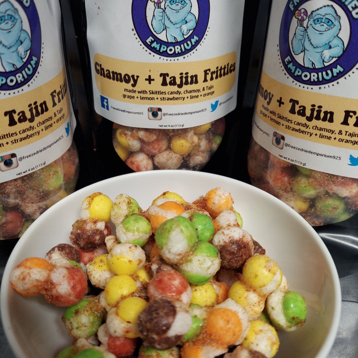 frozen grapes with chamoy and tajin