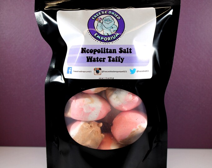 Neopolitan Freeze Dried Salt Water Taffy Etsy