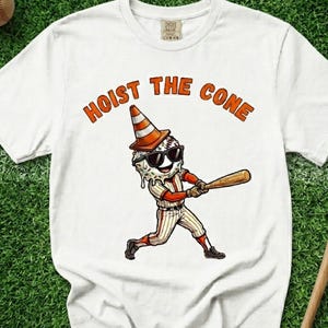 Hoist The Cone T Shirt, Comfort Colors Funny Baseball Hoist The Cone Meme Shirt, Pirates Traffic Cone, Pittsburg Baseball Fan Gift Tee, Baseball Lover
